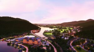 Sân golf Thanh Lanh lung linh về đêm