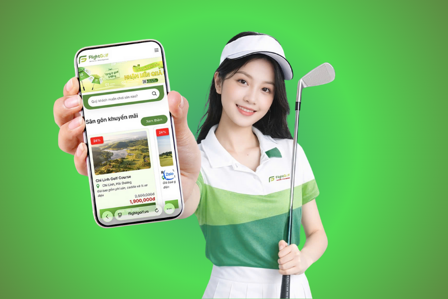 Đặt sân golf qua website